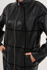 The Prado Reversible Black Leather Leather Jacket