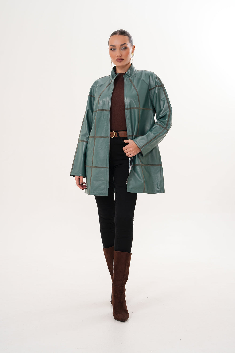 The Prado Reversible Green Leather Jacket