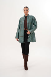 The Prado Reversible Green Leather Jacket