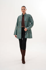 The Prado Reversible Green Leather Jacket