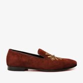 The Lazio Shoe Burgundy Suede Slip-on Loafer Shoe