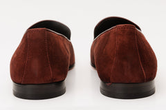 The Lazio Shoe Burgundy Suede Slip-on Loafer Shoe