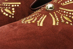 The Lazio Shoe Burgundy Suede Slip-on Loafer Shoe
