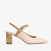 The Pompei Cream Leather Slingback Sandal