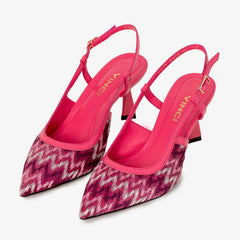 The Napoli Fuchsia Leather Slingback Sandal
