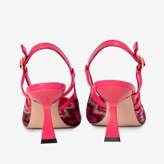 The Napoli Fuchsia Leather Slingback Sandal