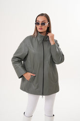 The Sierra Olive Green Leather Jacket