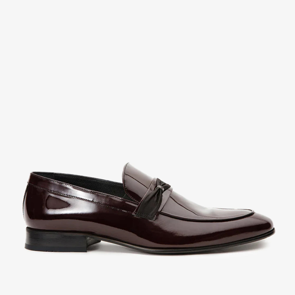 The Dodoma Burgundy Patent Leather Loafer Shoe
