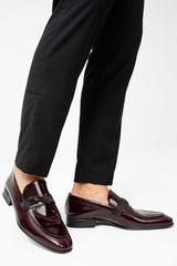 The Dodoma Burgundy Patent Leather Loafer Shoe