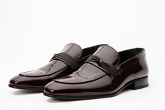 The Dodoma Burgundy Patent Leather Loafer Shoe