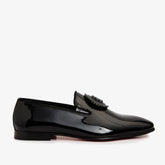 The Pombe Black Patent Leather Dress Slip-on Loafer Shoe