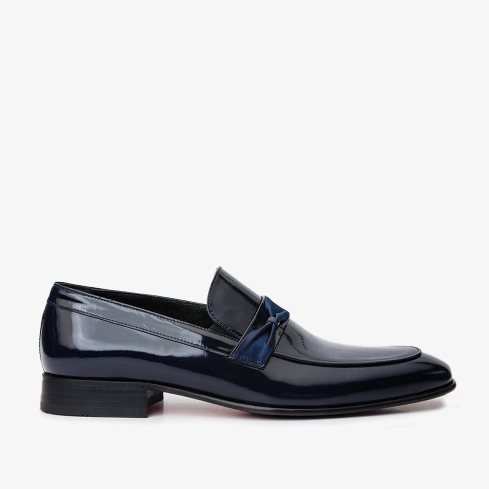 The Dodoma Navy Patent Leather Loafer Shoe