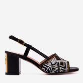 The Nampula Black Leather Slingback Sandal