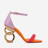 The Helix Heel Multicolor Leather Sandal