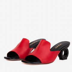 The Tory Red Leather Sandal