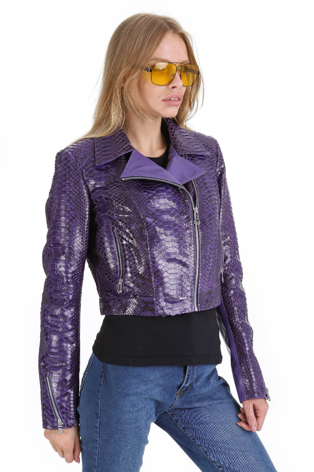 The Rubert Purple Pyht Leather Jacket