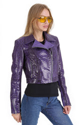 The Rubert Purple Pyht Leather Jacket