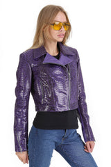 The Rubert Purple Pyht Leather Jacket