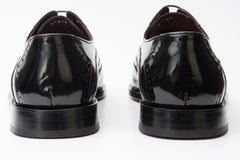 The Dicle Black\/Burgundy Wingtip Semi Brogue Derby Shoe