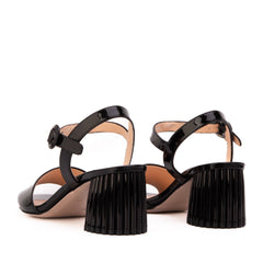 The Bamba Black Patent Leather Sandal