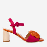 The Salerno Fuchsia Leather Sandal