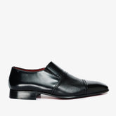The Everest Black Leather Cap Toe Dress Loafer Shoe
