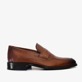 The Marinka Tan Leather Shoe Penny Loafer Shoe