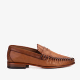 The Eregli Tan Leather Penny Loafer Shoe