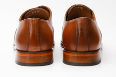 The Gambaha Tan Leather Quarter Brogue Cap Toe Oxford Shoe