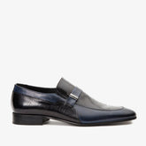 The Kazablanka Navy Leather Bit Loafer Shoe