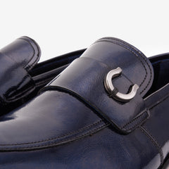The Blackwell Navy Patent Bit Loafer Shoe