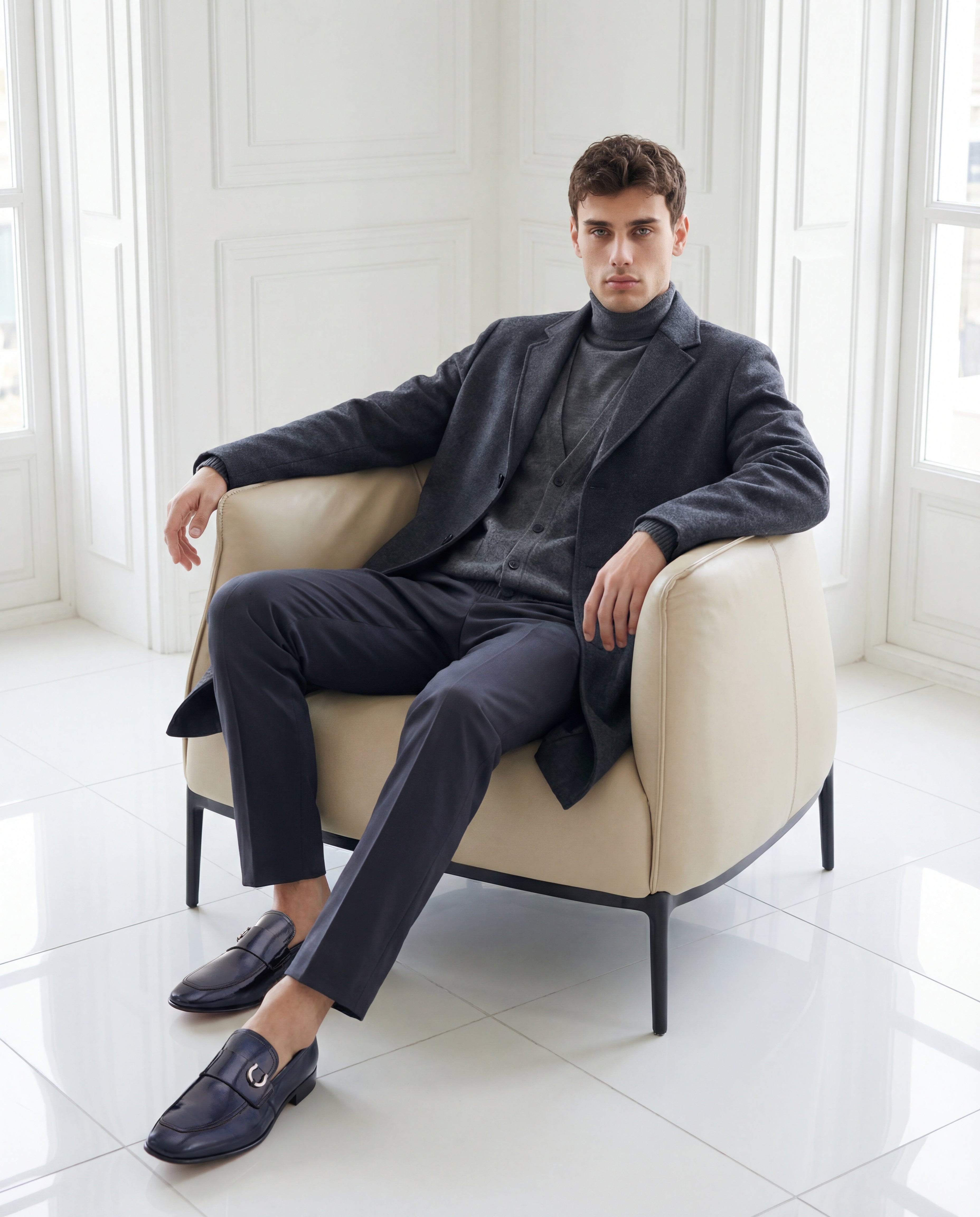 The Blackwell Navy Patent Bit Loafer Shoe