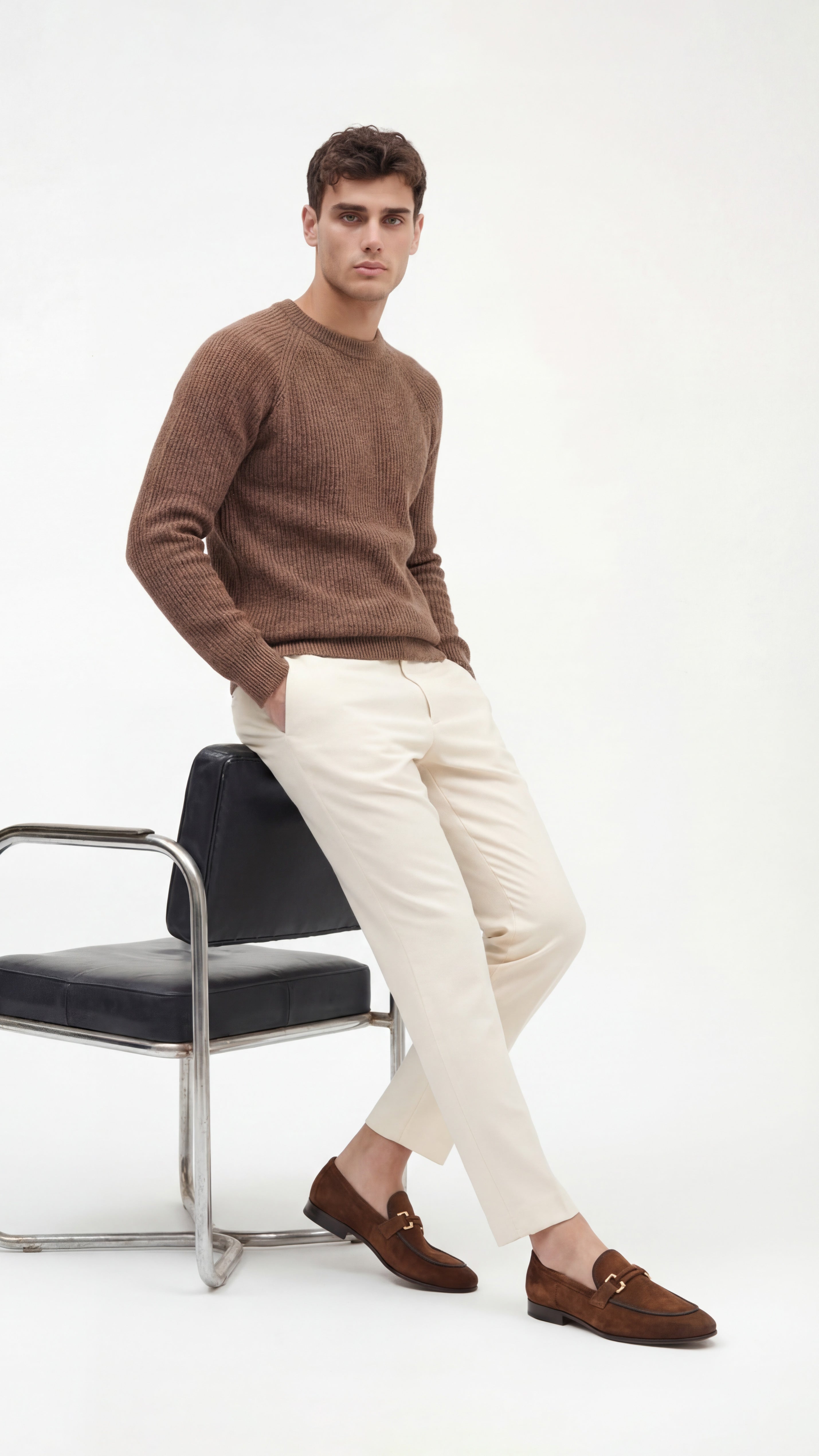 The Brooks Brown Suede Bit Loafer Shoe