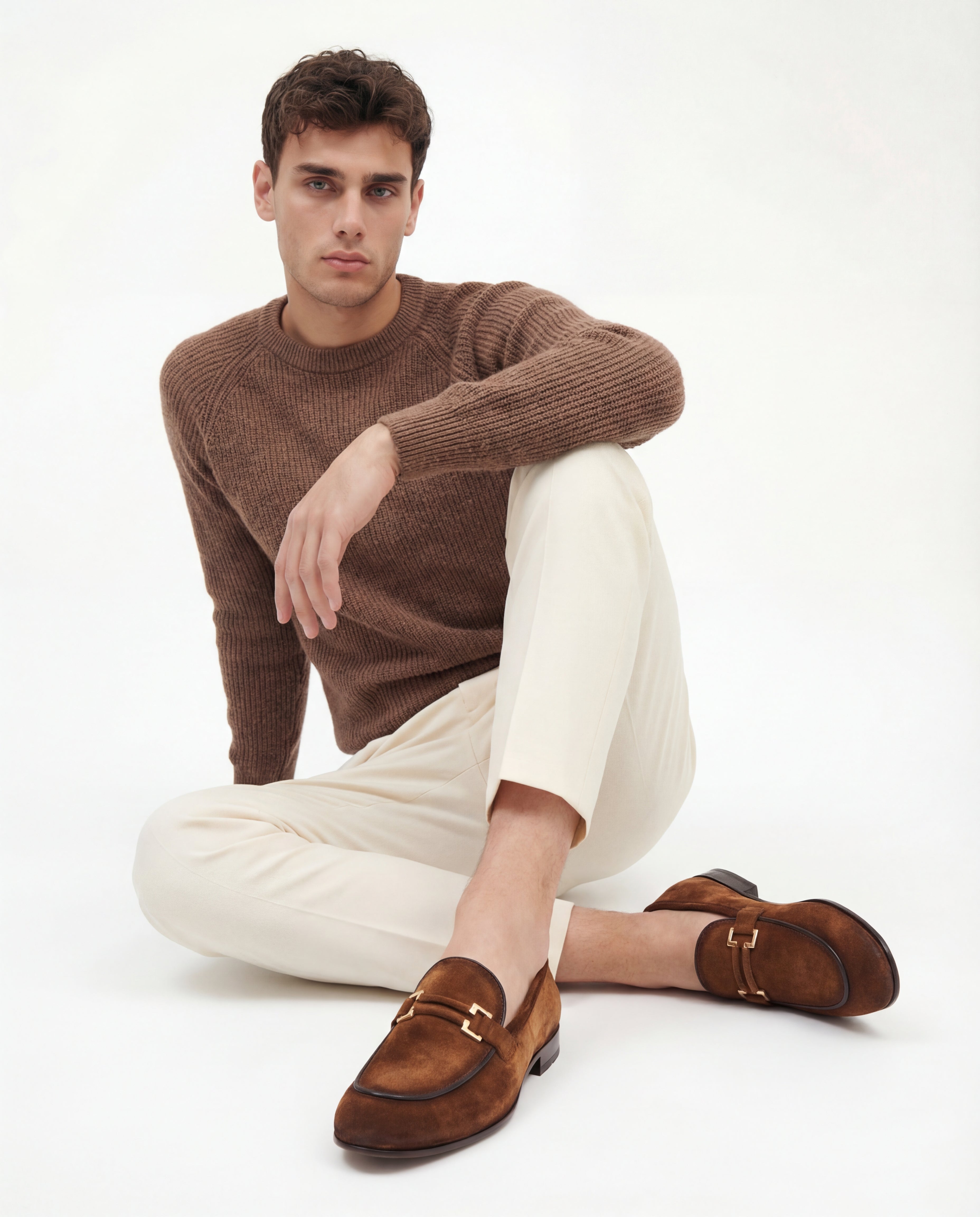 The Brooks Brown Suede Bit Loafer Shoe