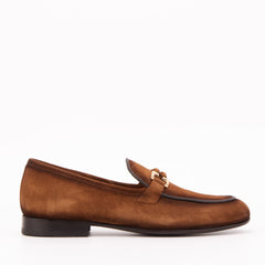 The Brooks Brown Suede Bit Loafer Shoe
