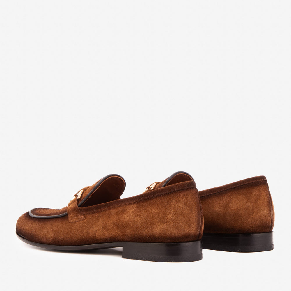 The Brooks Brown Suede Bit Loafer Shoe