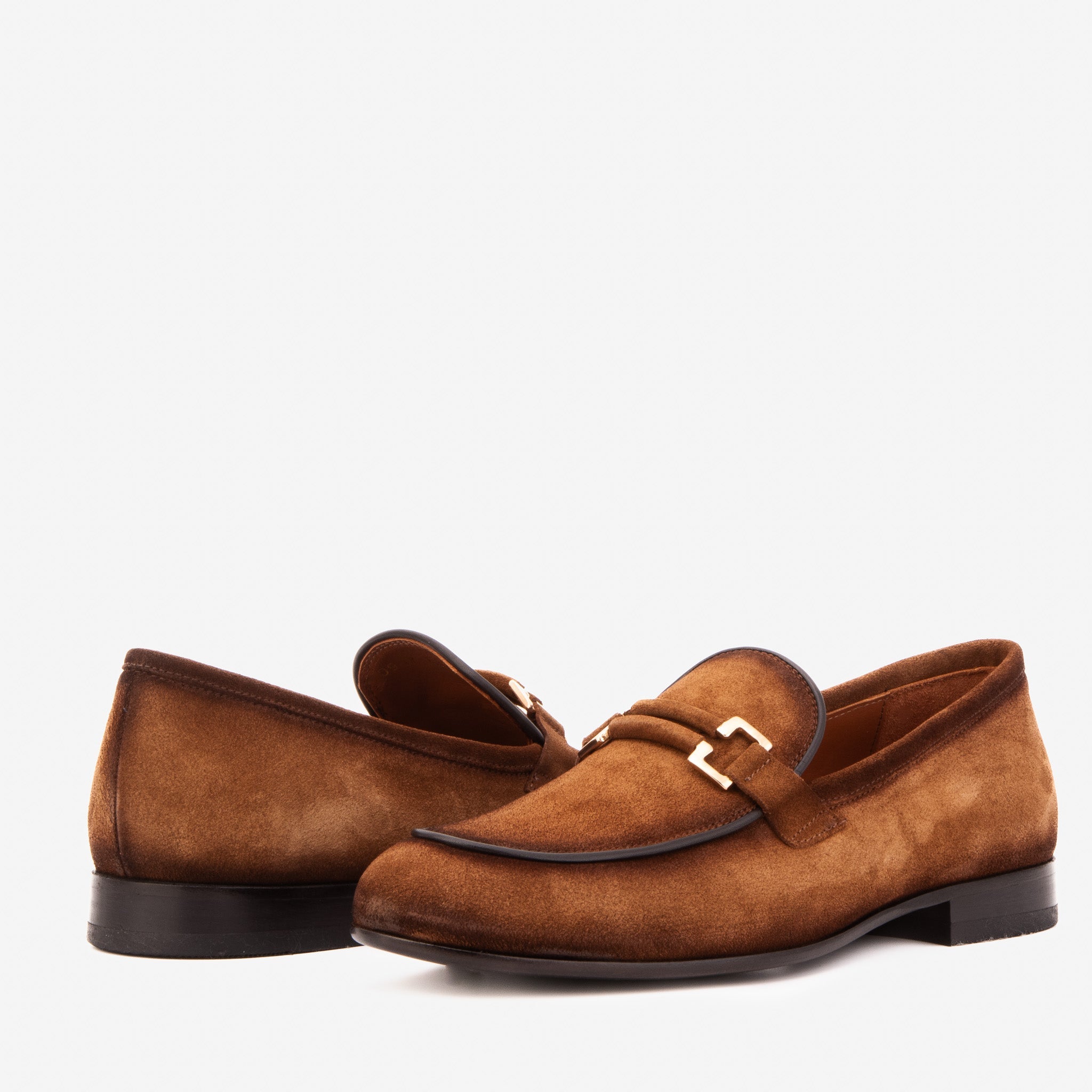 The Brooks Brown Suede Bit Loafer Shoe