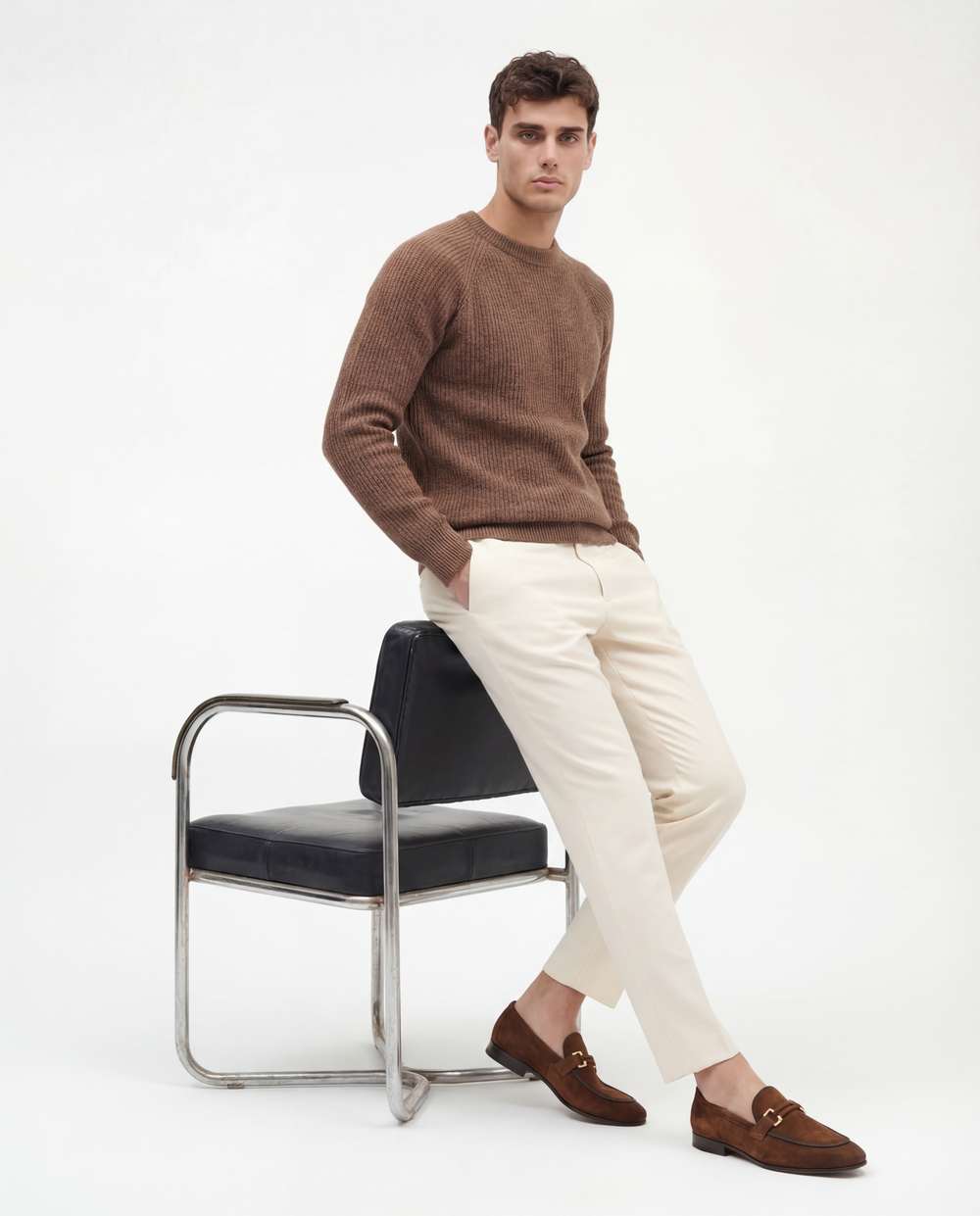 The Brooks Brown Suede Bit Loafer Shoe