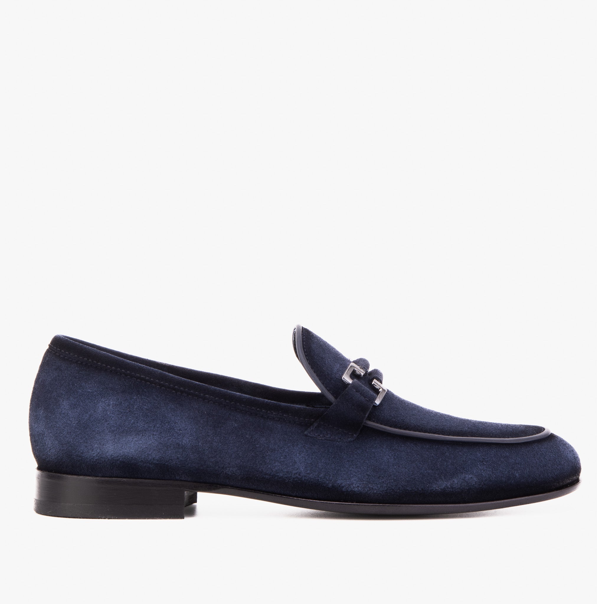The Brooks Navy Suede Bit Loafer Shoe