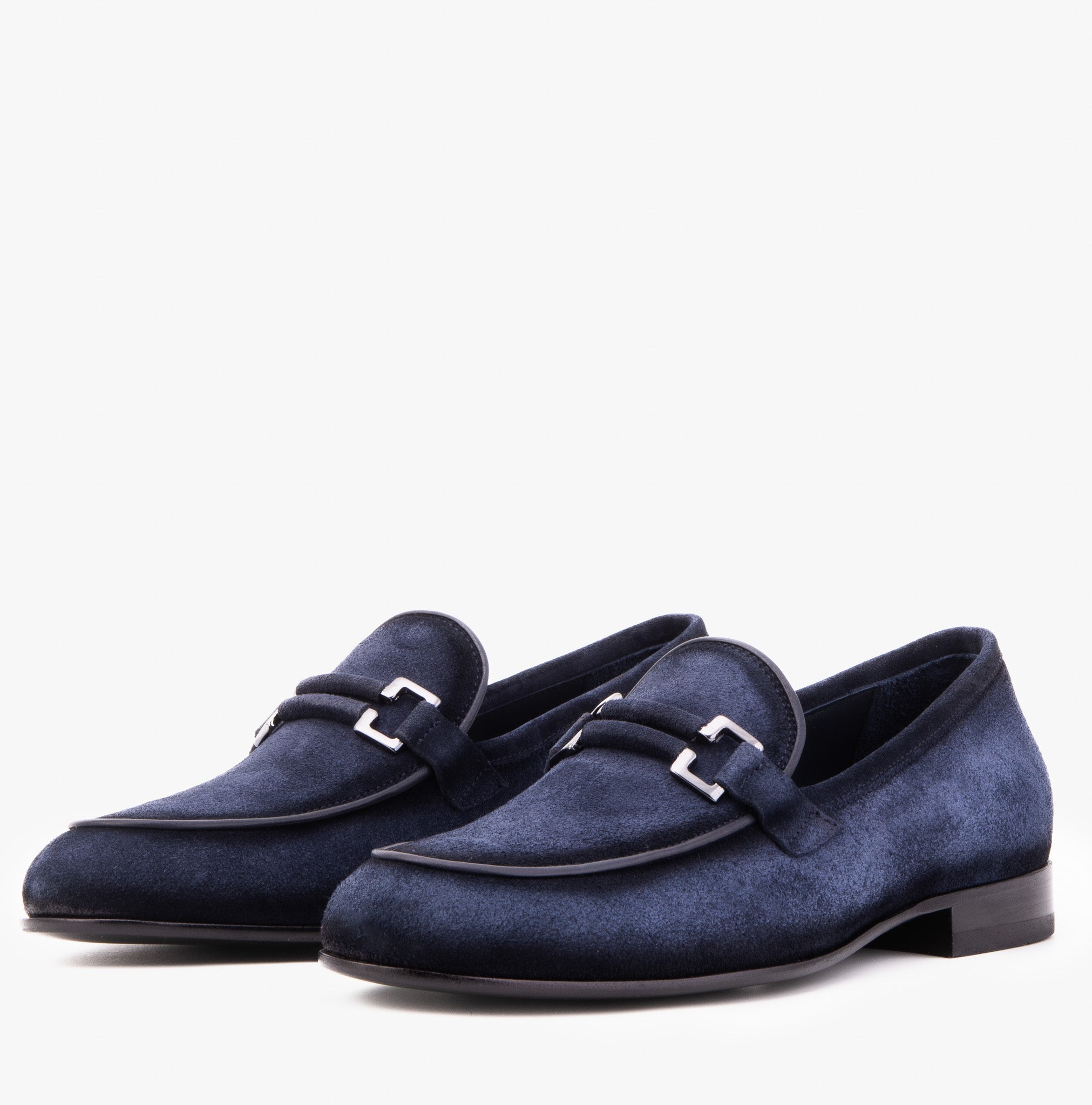 The Brooks Navy Suede Bit Loafer Shoe