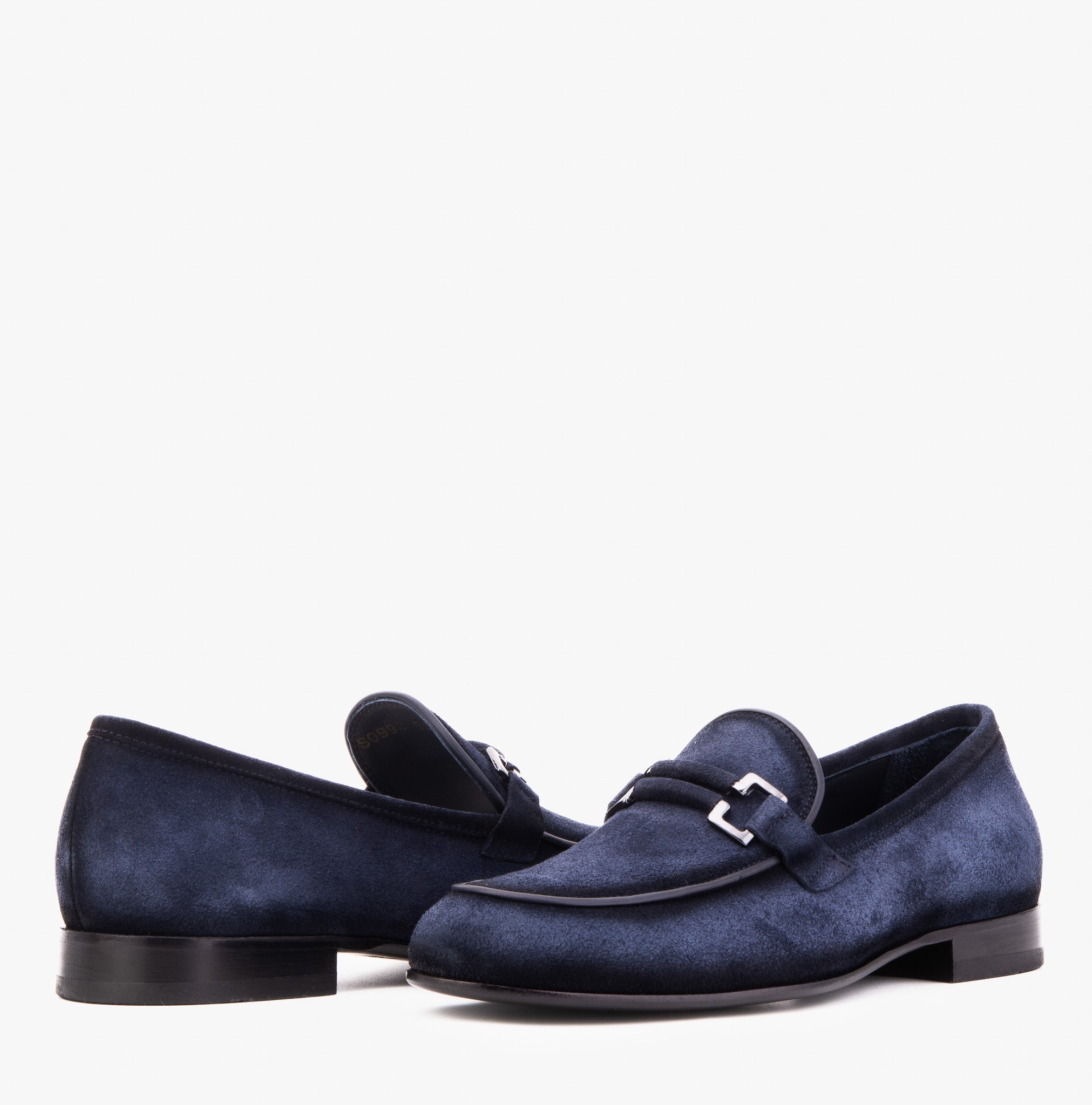 The Brooks Navy Suede Bit Loafer Shoe