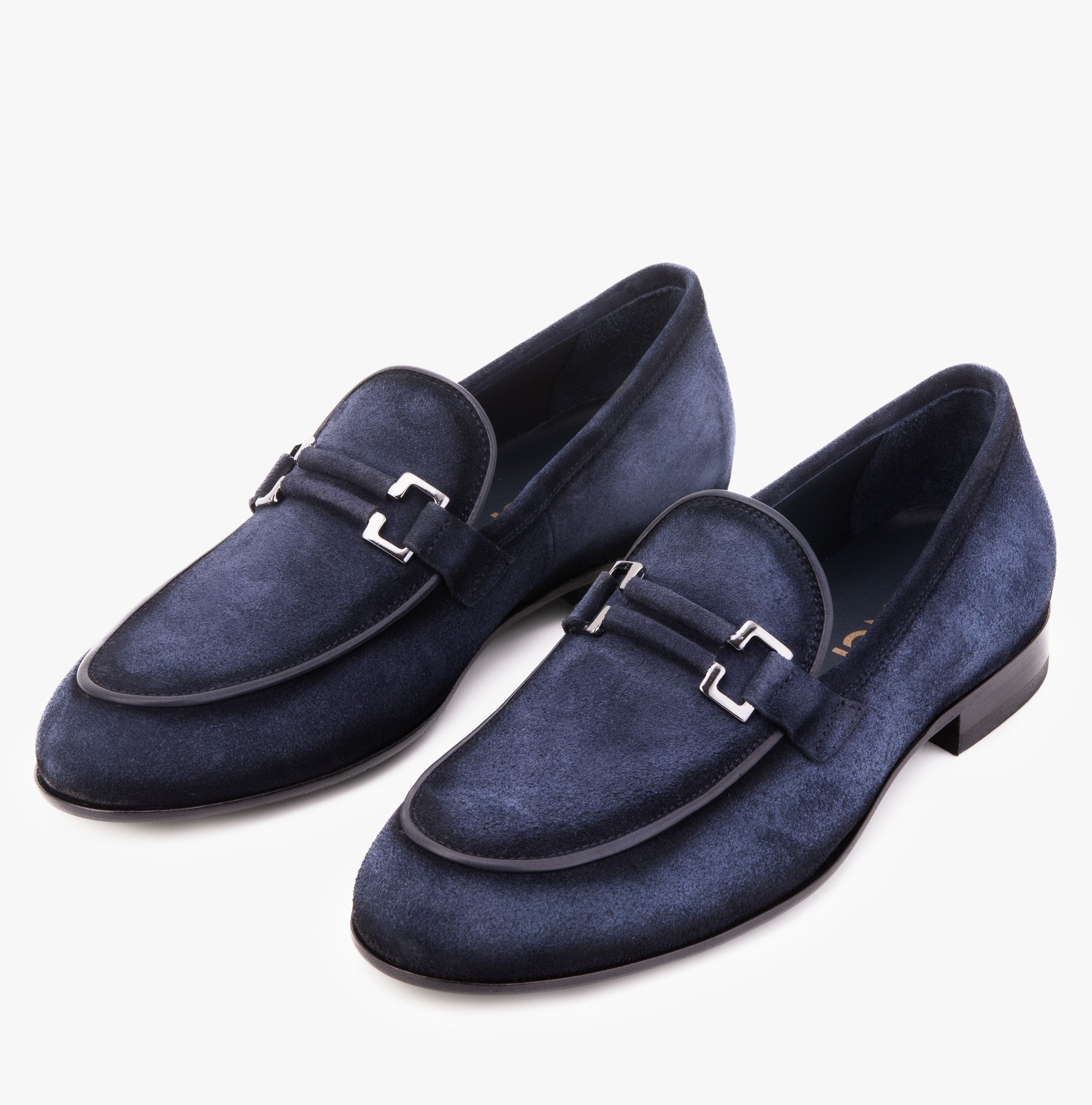 The Brooks Navy Suede Bit Loafer Shoe