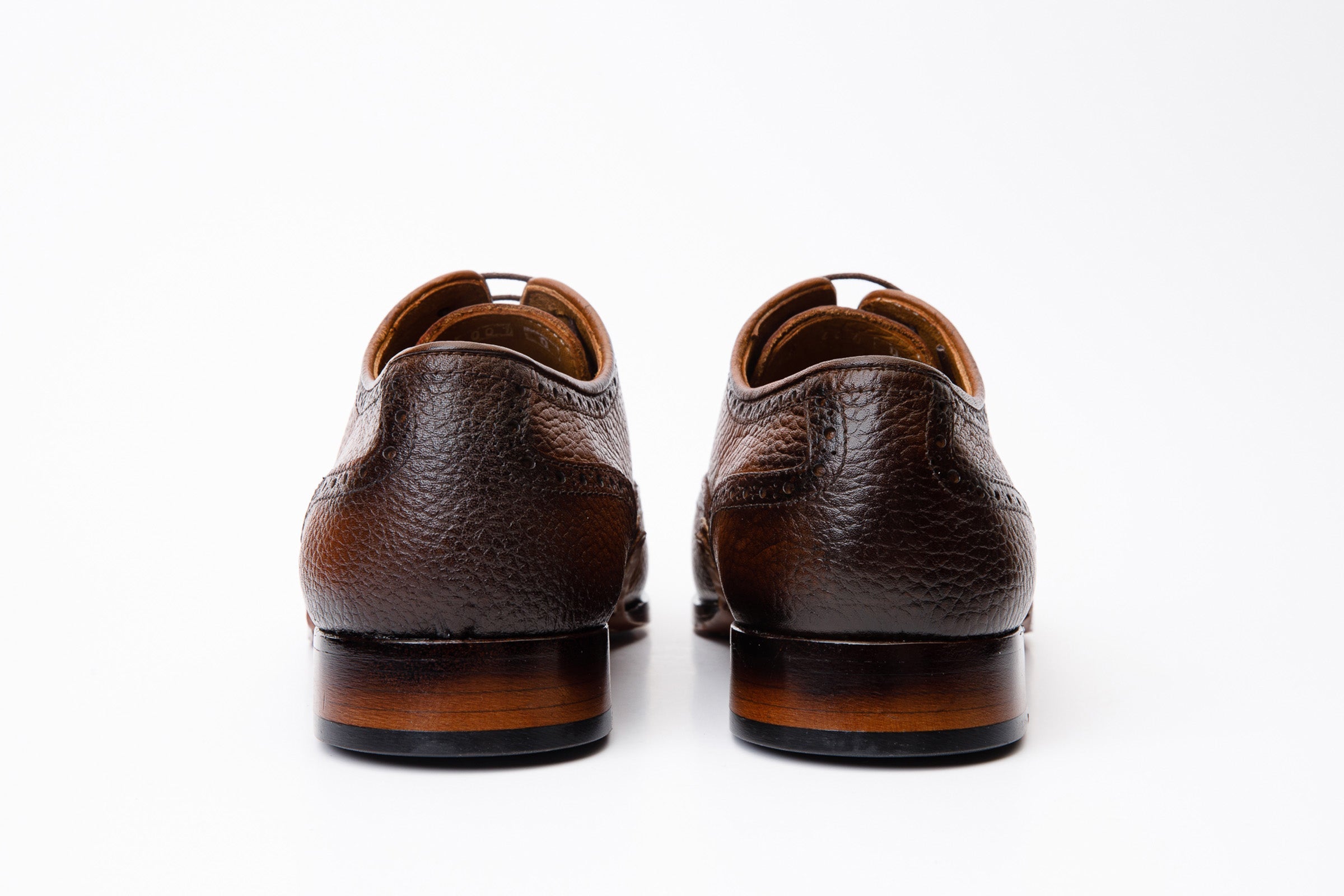 The Draco Handmade Tan Semi Brogue Oxford Shoe