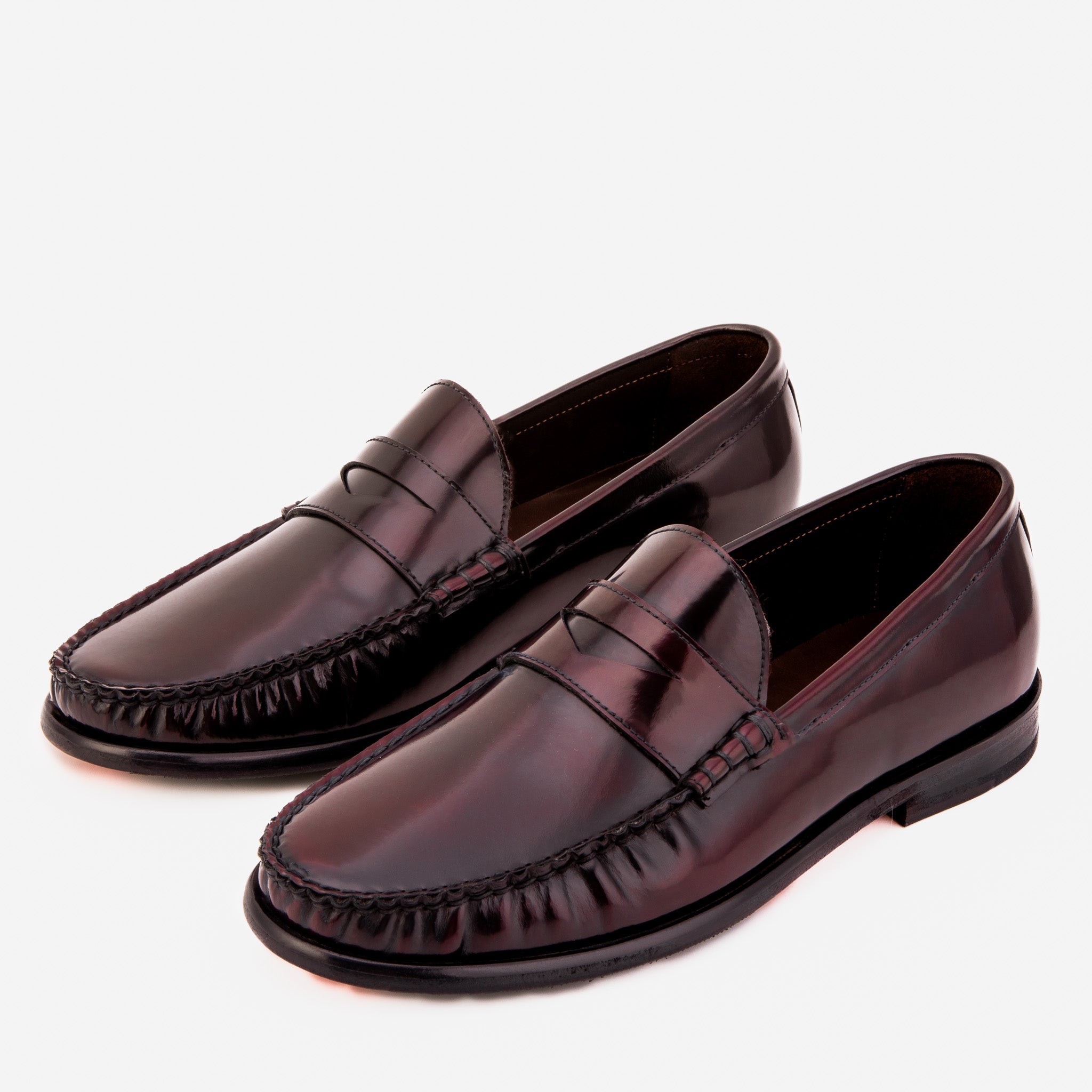 The Belmont Burgundy Polished Leather Loafer