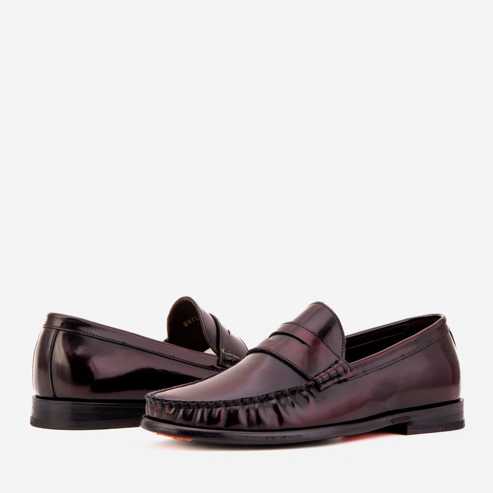 The Belmont Burgundy Polished Leather Loafer