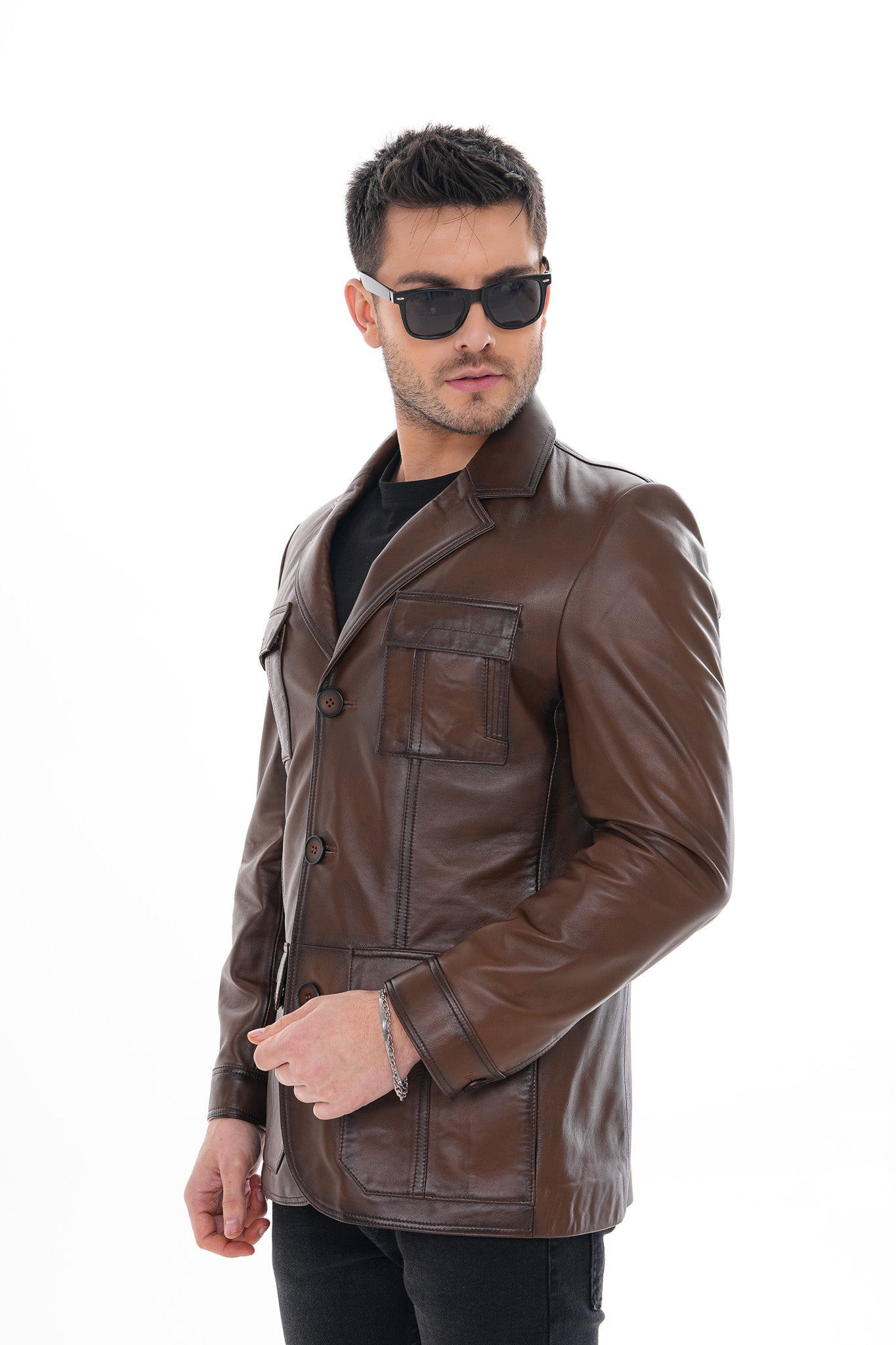 The Ravenna Brown Leather Jacket