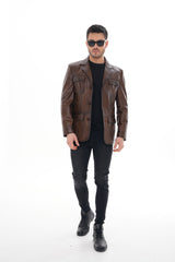 The Ravenna Brown Leather Jacket