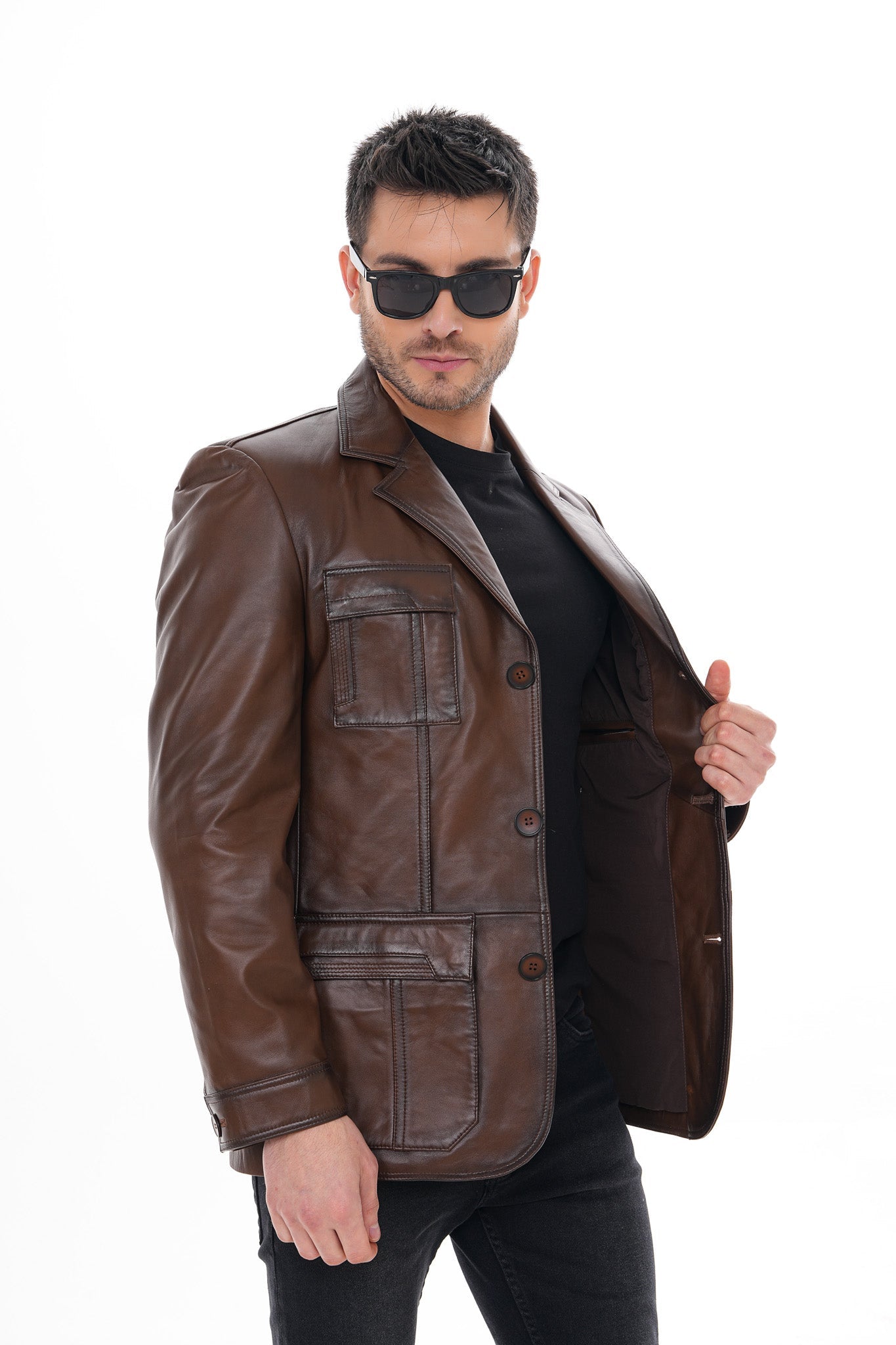 The Ravenna Brown Leather Jacket