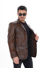 The Ravenna Brown Leather Jacket
