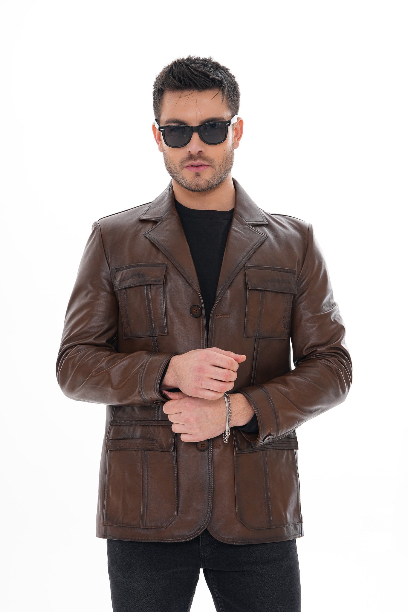 The Ravenna Brown Leather Jacket